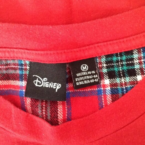 Disney Mickey Mouse Women's Pajama PJ Top Size M Red Sleepwear 'Love to Lounge' - Picture 4 of 6